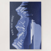  Blue Mountain Lake zonsondergang Legpuzzel (Verticaal)