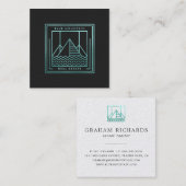 Blue Mountain Logo | Vierkant Zakelijk Vierkante Visitekaartje (Voorkant / Achterkant)