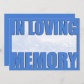 Blue Mountain Loving Memory Funeral Announement Kaart (Voorkant / Achterkant)
