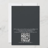 Blue Mountain Minimalist Budget QR Code Wedding Kaart (Achterkant)
