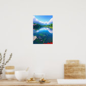 Blue Mountain Oasis Poster (Keuken)