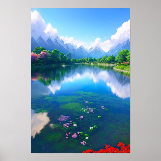 Blue Mountain Oasis Poster (Voorkant)