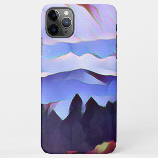Blue Mountain Painting Telefoon Case iPhone Hoesje (Achterkant)