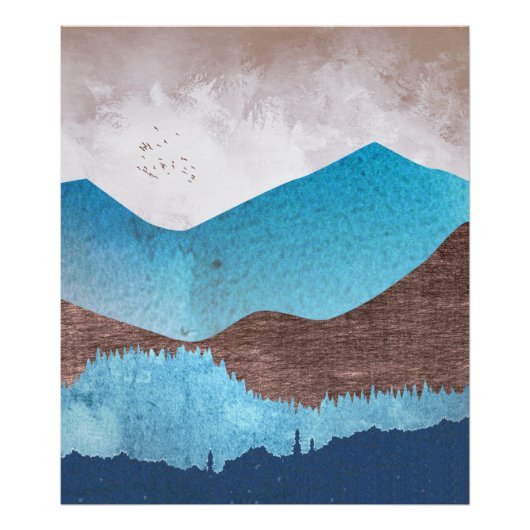 Blue Mountain Peaks Foto Afdruk (Voorkant)