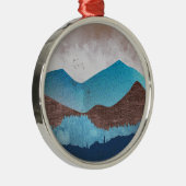 Blue Mountain Peaks Metalen Ornament (Rechts)