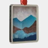 Blue Mountain Peaks Metalen Ornament (Rechts)