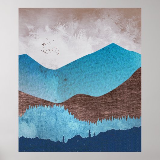 Blue Mountain Peaks Poster (Voorkant)