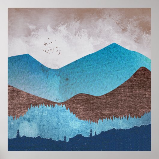 Blue Mountain Peaks Poster (Voorkant)