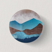 Blue Mountain Peaks Ronde Button 3,2 Cm (Voorkant)