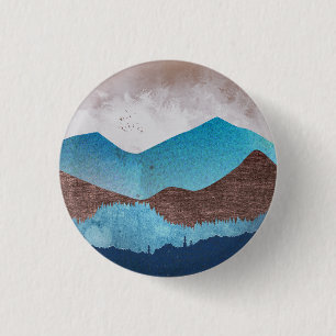 Blue Mountain Peaks Ronde Button 3,2 Cm