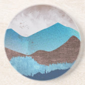 Blue Mountain Peaks Zandsteen Onderzetter (Voorkant)