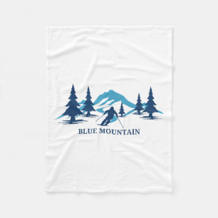 Blue Mountain Pennsylvania Ski Resort Skiër Fleece Deken