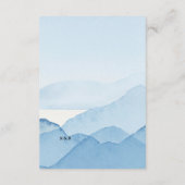 Blue Mountain Range Bestemming Bruiloft Details Informatiekaartje (Achterkant)