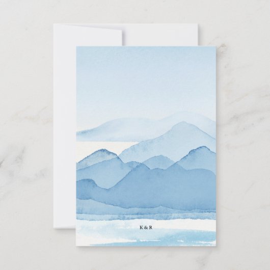 Blue Mountain Range bewaart de datum Kaart (Achterkant)