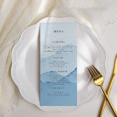 Blue Mountain Range Bruiloft Diner Menu Kaart