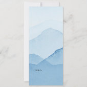 Blue Mountain Range Bruiloft Diner Menu Kaart (Achterkant)