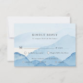 Blue Mountain Range Landscape RSVP Respons Kaart (Voorkant)