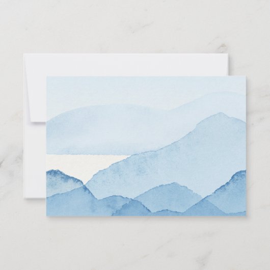 Blue Mountain Range Landscape RSVP Respons Kaart (Achterkant)