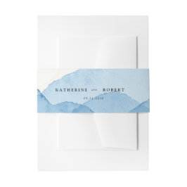 Blue Mountain Range Landschap Bruiloft Uitnodigingen Wikkel