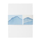 Blue Mountain Range Landschap Bruiloft Uitnodigingen Wikkel (Achterkant Voorbeeld)