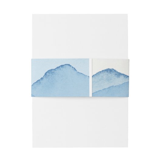 Blue Mountain Range Landschap Bruiloft Uitnodigingen Wikkel (Achterkant Voorbeeld)