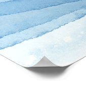 Blue Mountain Range Landschap Bruiloft Welkom Poster (Hoek)