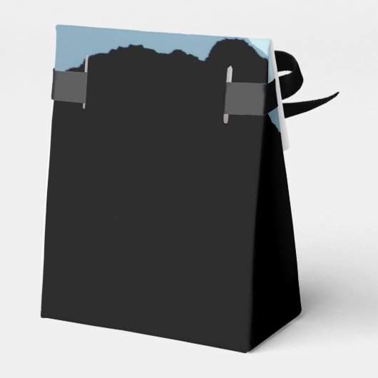 Blue Mountain Range, Rustic Wedding Bedankdoosjes (Achterkant)