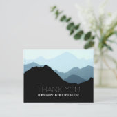 Blue Mountain Range, Rustic Wedding Bedankt Briefkaart (Staand voorkant)