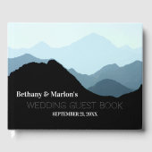 Blue Mountain Range, Rustic Wedding Gastenboek (Voorkant)