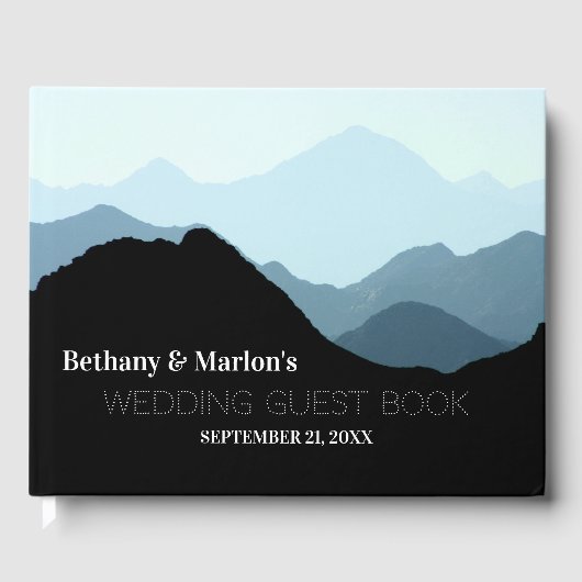 Blue Mountain Range, Rustic Wedding Gastenboek (Voorkant)