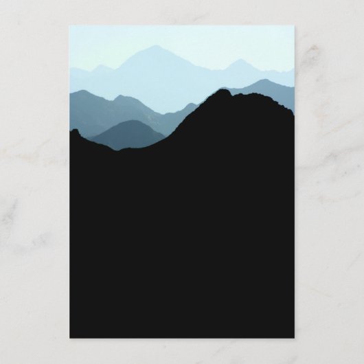 Blue Mountain Range, Rustic Wedding Menu (Achterkant)