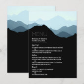 Blue Mountain Range, Rustic Wedding Menu (Voorkant / Achterkant)