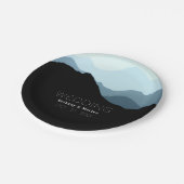 Blue Mountain Range, Rustic Wedding Papieren Bordje (Gekanteld)