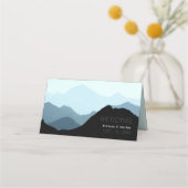 Blue Mountain Range, Rustic Wedding Plaatskaartje (Achterkant)