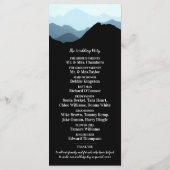 Blue Mountain Range, Rustic Wedding Programmakaart (Achterkant)