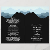 Blue Mountain Range, Rustic Wedding Programme (Voorkant)