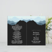 Blue Mountain Range, Rustic Wedding Programme (Staand voorkant)