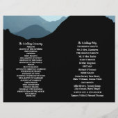 Blue Mountain Range, Rustic Wedding Programme (Achterkant)