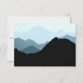 Blue Mountain Range, Rustic Wedding RSVP Kaartje (Achterkant)