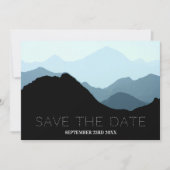 Blue Mountain Range, Rustic Wedding Save The Date (Voorkant)
