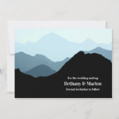 Blue Mountain Range, Rustic Wedding Save The Date (Achterkant)