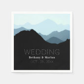 Blue Mountain Range, Rustic Wedding Servet (Voorkant)