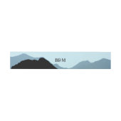 Blue Mountain Range, Rustic Wedding Uitnodigingen Wikkel (Vlak)