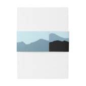 Blue Mountain Range, Rustic Wedding Uitnodigingen Wikkel (Achterkant Voorbeeld)
