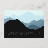 Blue Mountain Range, rustieke bruiloft detail Informatiekaartje (Voorkant)