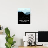 Blue Mountain Range, rustieke bruiloft welkom Poster (Thuiskantoor)