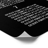 Blue Mountain Range, rustieke bruiloft zitplaatsen Poster (Hoek)