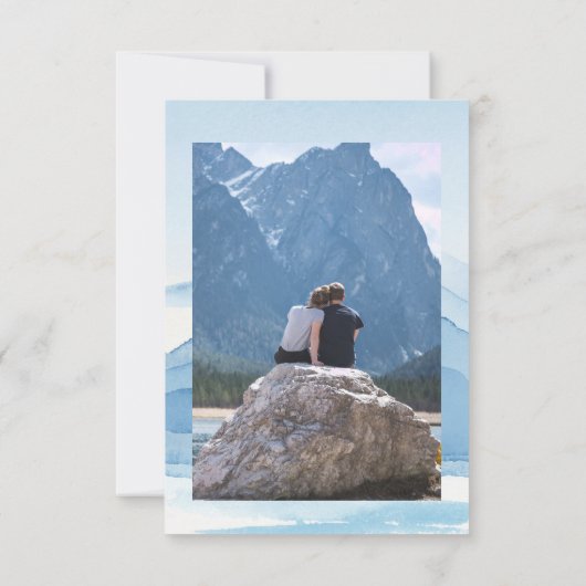 Blue Mountain Range Sla de datumfoto op Kaart (Achterkant)