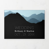 Blue Mountain Range Trouwsuite Drieluik Uitnodiging (Cover)