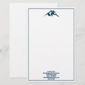 Blue Mountain Real Estate Company Custom Realtor Briefpapier (Voorkant / Achterkant)